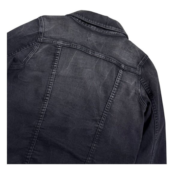 FIDELITY Ryder Denim Cropped Bomber Luxury Designer Jean Jacket Womens Small - Picture 5 of 6